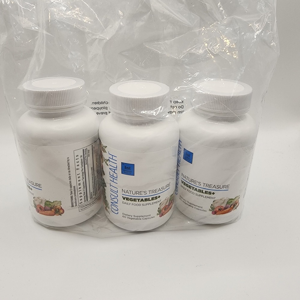 Consult Health Nature's Treasure Vegetables+ 60 Capsules 3 Pack NEW Sealed